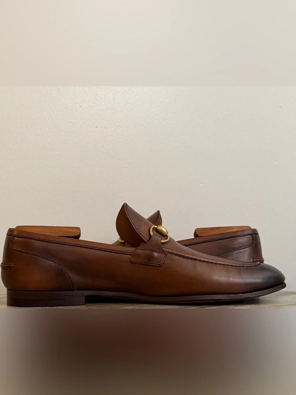 GUCCI Jordaan Horsebit Brown Ombre Leather Loafer 9 /9.5 US 1953 Moccasin $1100